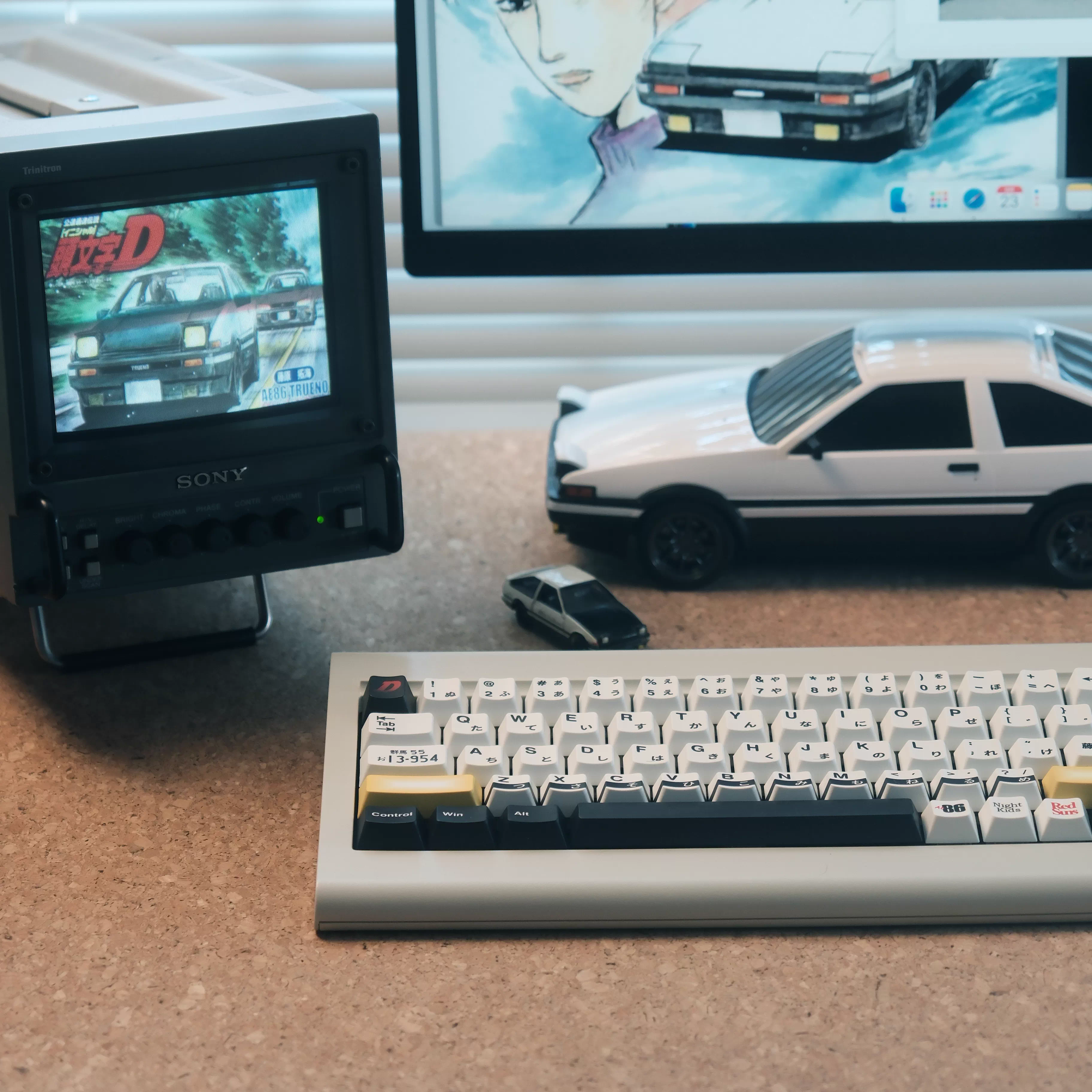 AE86 Initial D PBT Keycap Set - Cherry Profile for Wooting, ROG