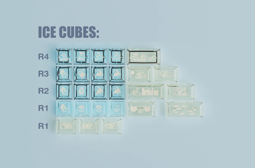 Artic Fox | Cherry Profile | PBT+PC Keycap Set