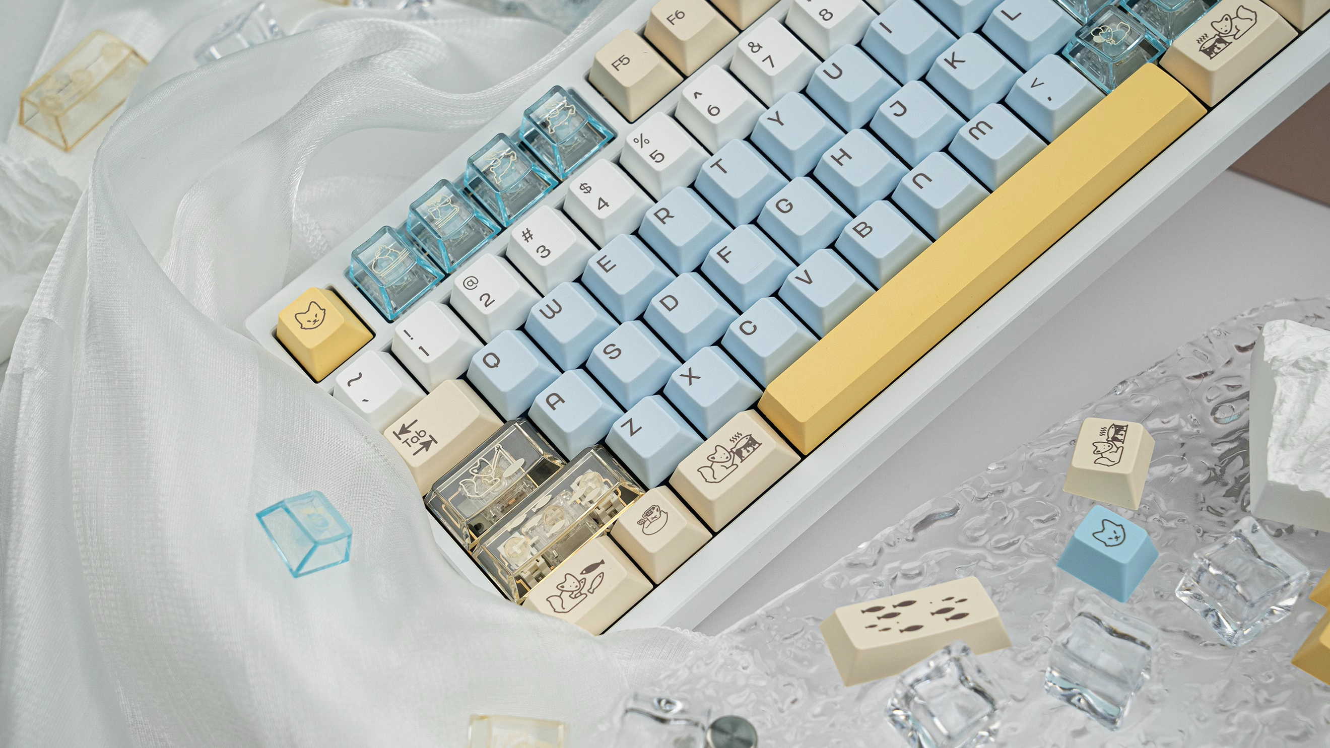 Artic Fox | Cherry Profile | PBT+PC Keycap Set