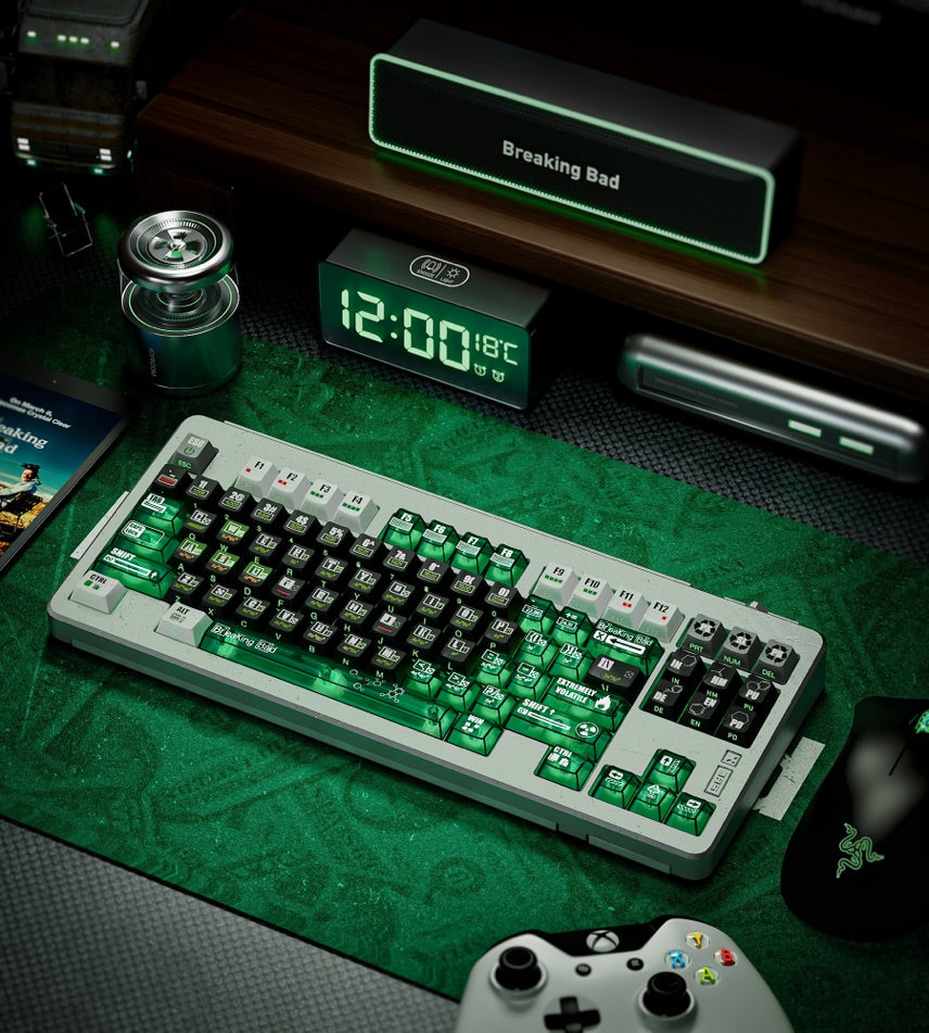 Breaking Bad Heisenberg | Cherry Side-Printed / Cherry Profile | PBT Keycap Set