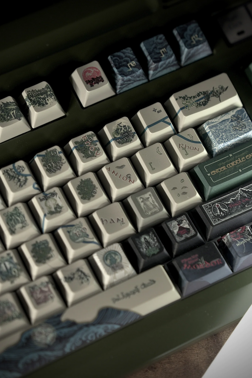 Middle-Earth Map (Lord of the Rings)| Cherry Profile | PBT Keycap Set