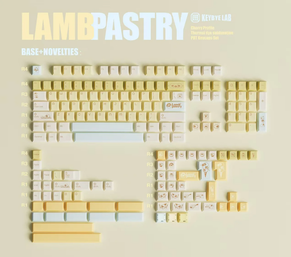 Lamb Pastry | Cherry Profile | PBT+PC Keycap Set