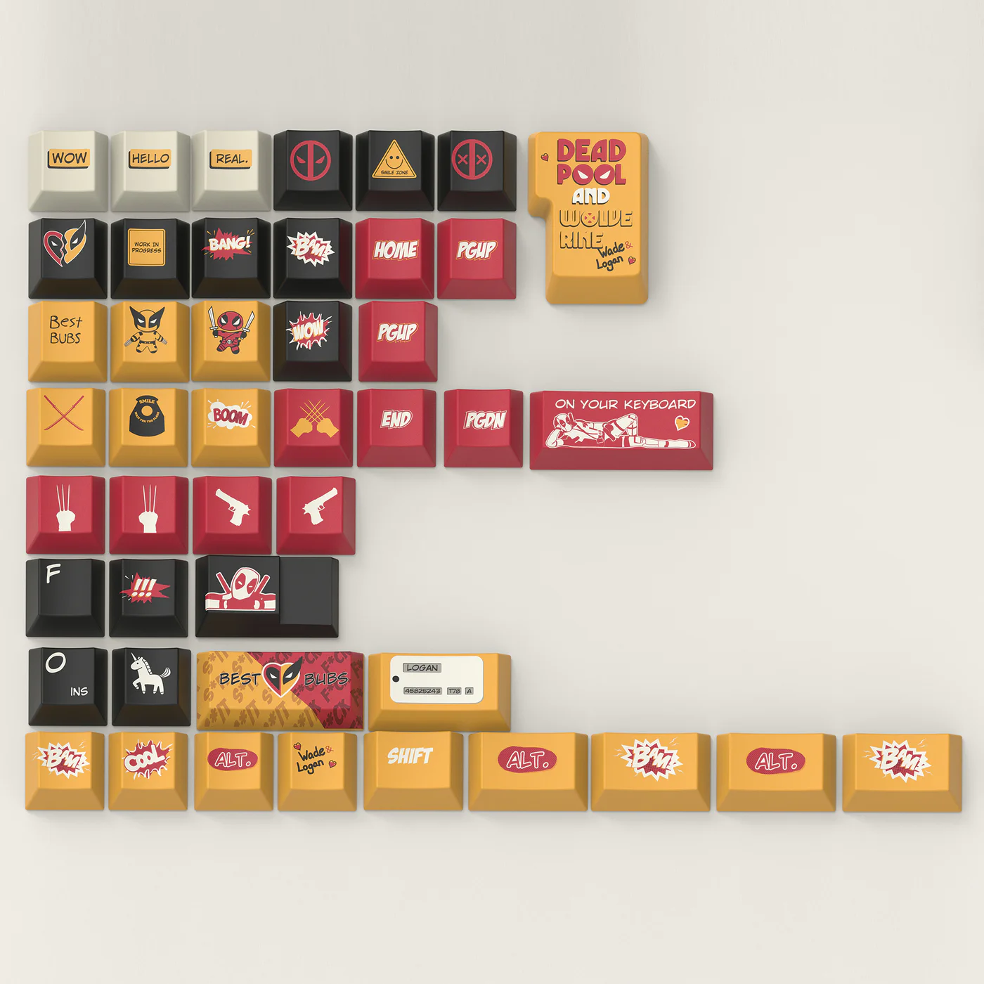 Deadpool & Wolverine | Cherry Profile | PBT Keycap Set