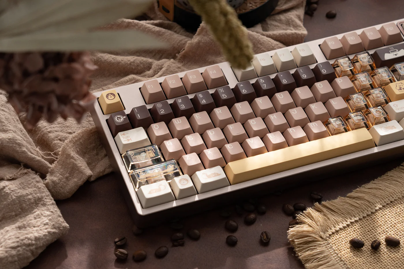 Meow Cafe | Cherry Profile | PBT+PC Keycap Set