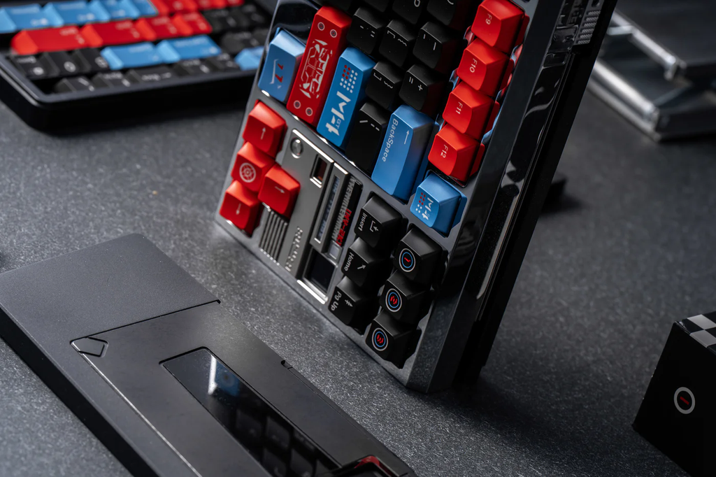 M4GT4 – Black/Orange/Ice Blue | Cherry Profile | PBT Keycap Set