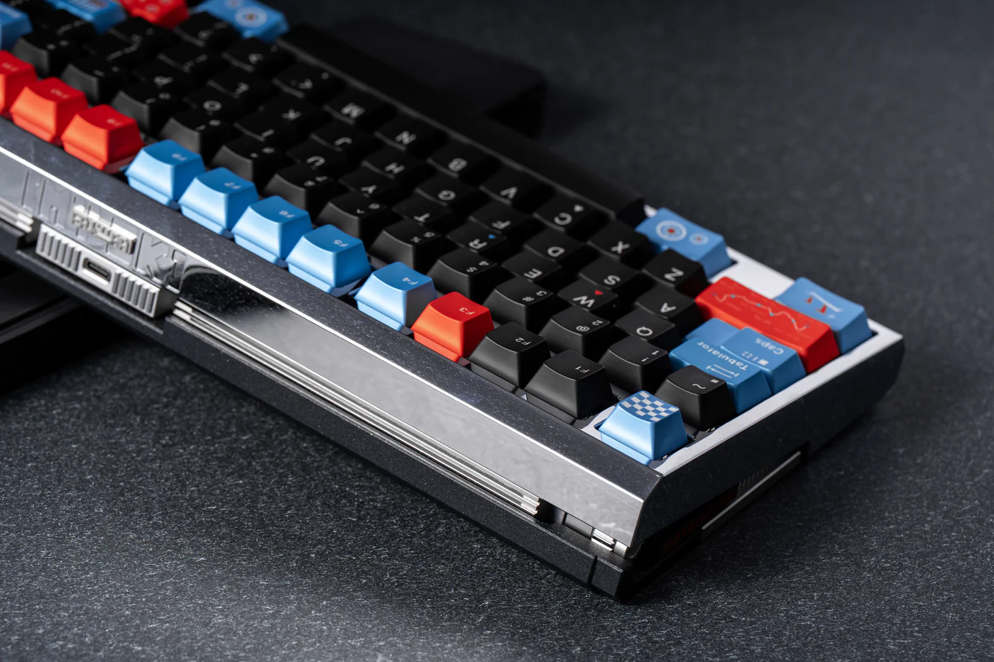 M4GT4 – Black/Orange/Ice Blue | Cherry Profile | PBT Keycap Set