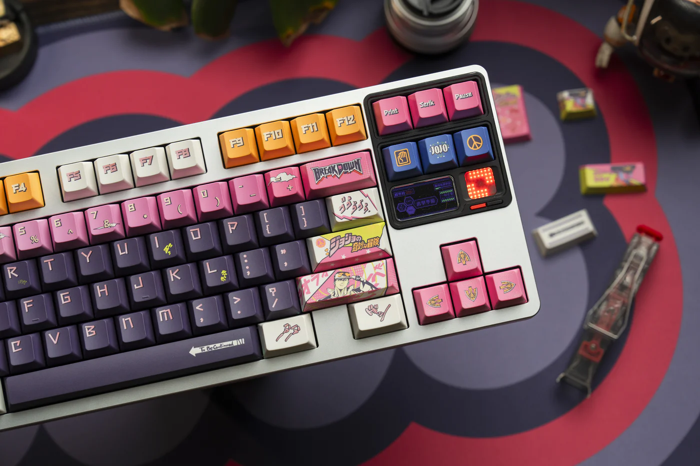 JoJo’s Bizarre Adventure – Diamond is Unbreakable  | Cherry Profile | PBT Keycap Set