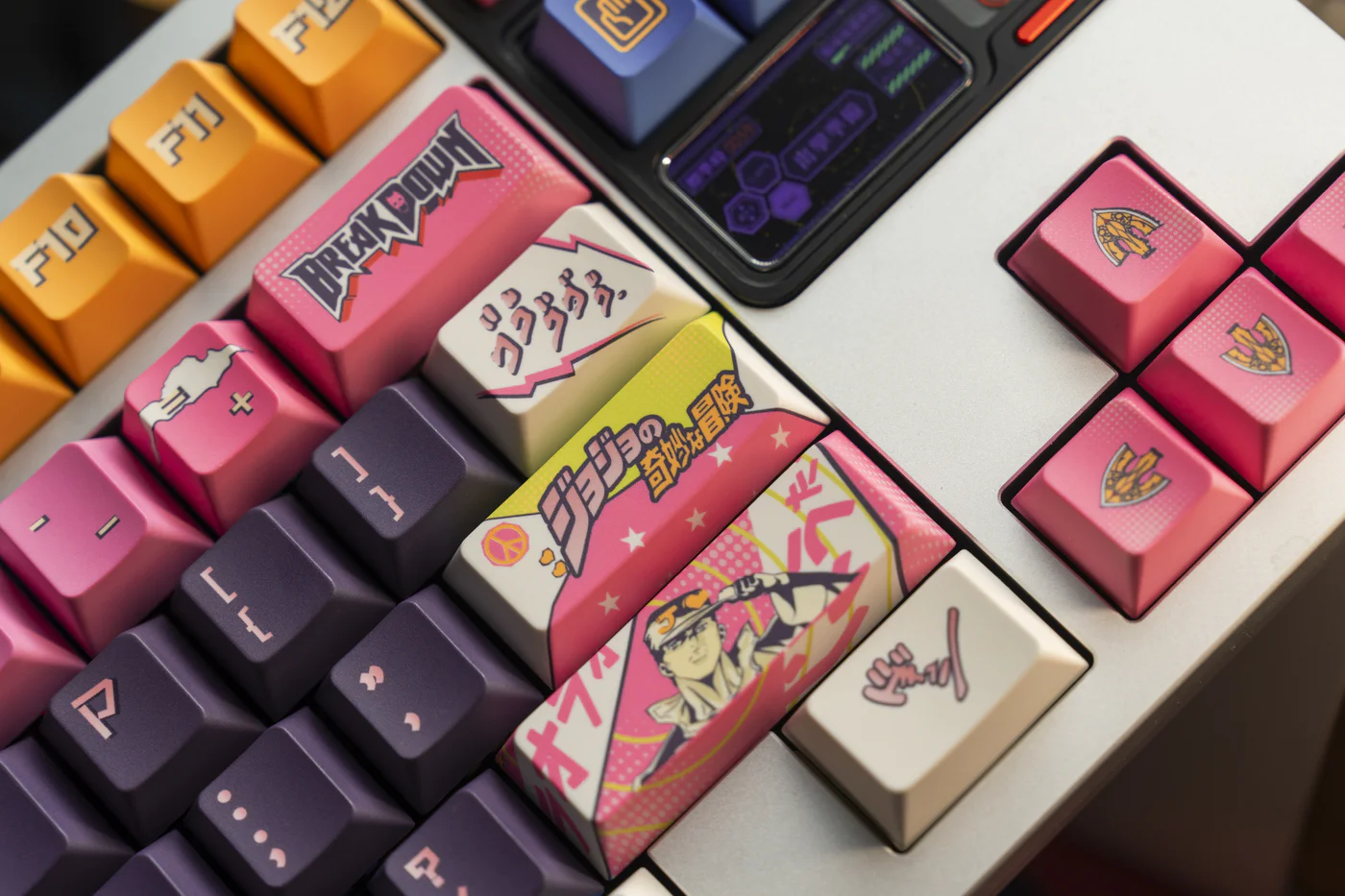 JoJo’s Bizarre Adventure – Diamond is Unbreakable  | Cherry Profile | PBT Keycap Set