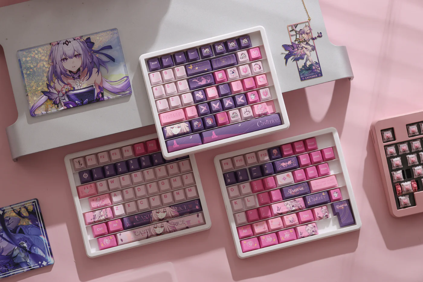 Honkai Star Rail – Castorice Themed | Cherry Profile | PBT Keycap Set