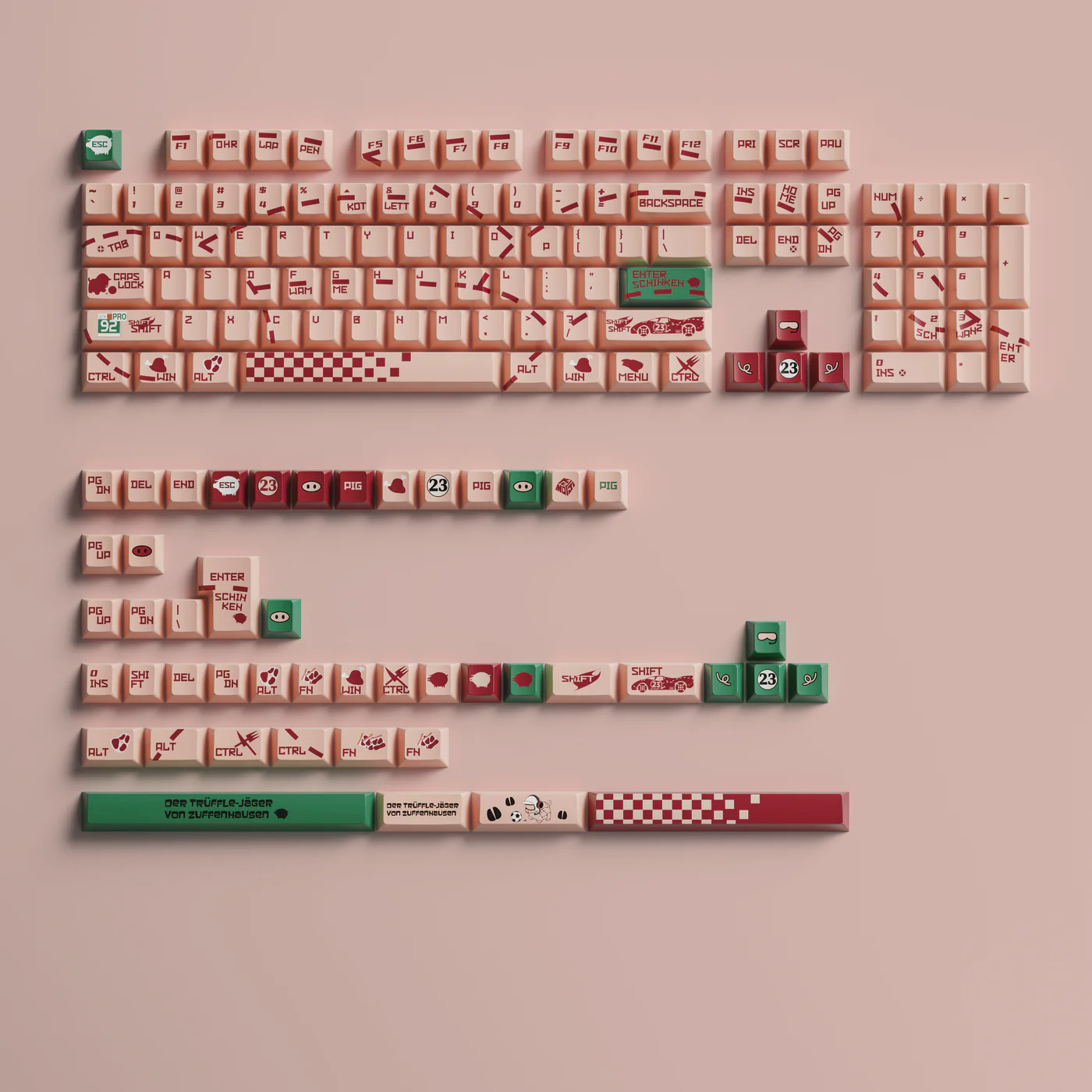 Porsche 917 – Pink Pig | Cherry Profile | PBT Keycap Set