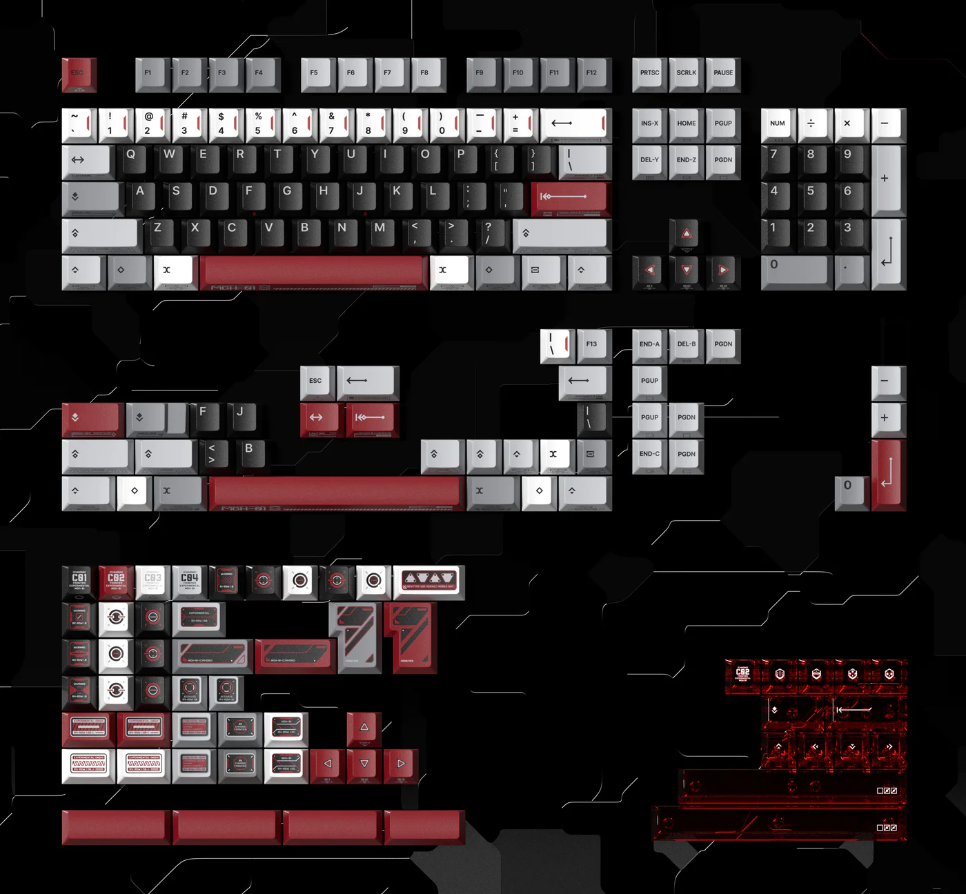 Chihong | Cherry Profile | PBT+PC Keycap Set