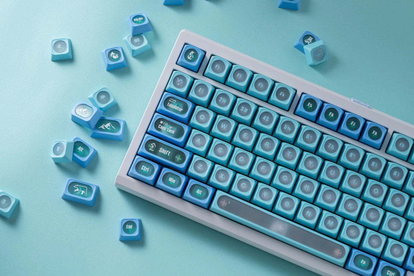 Arctic Paradise | Cherry Profile | PBT+PC Keycap Set