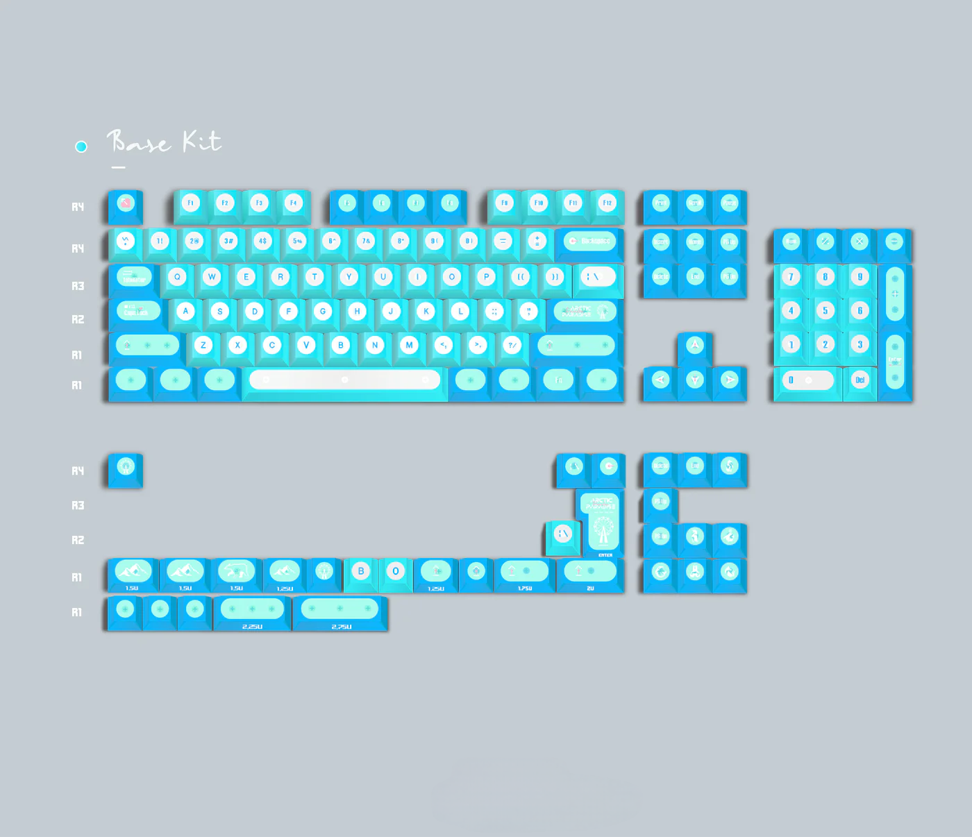 Arctic Paradise | Cherry Profile | PBT+PC Keycap Set