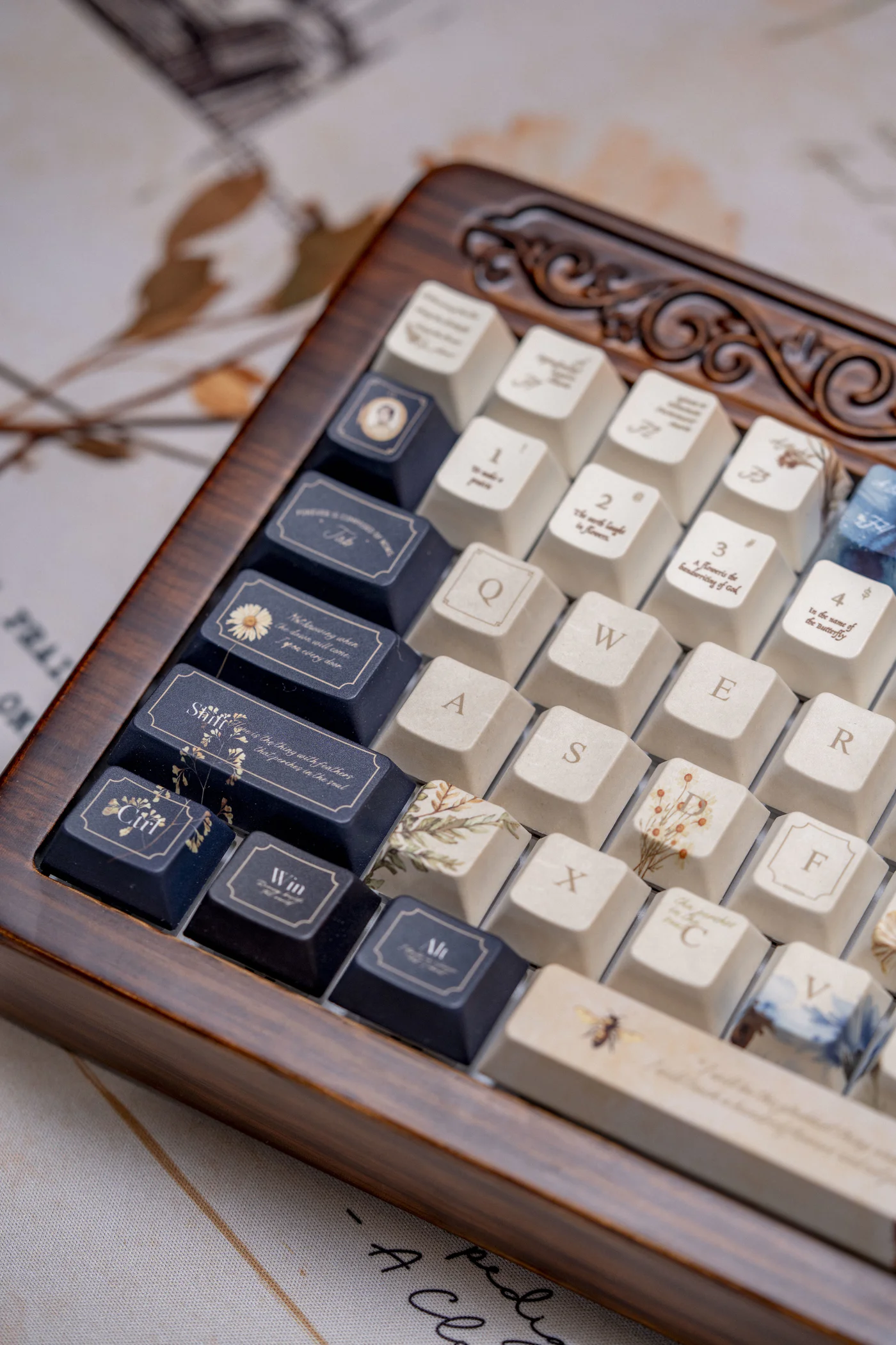 Emily Dickinson – Secret Garden | Cherry Profile | PBT+PC Keycap Set