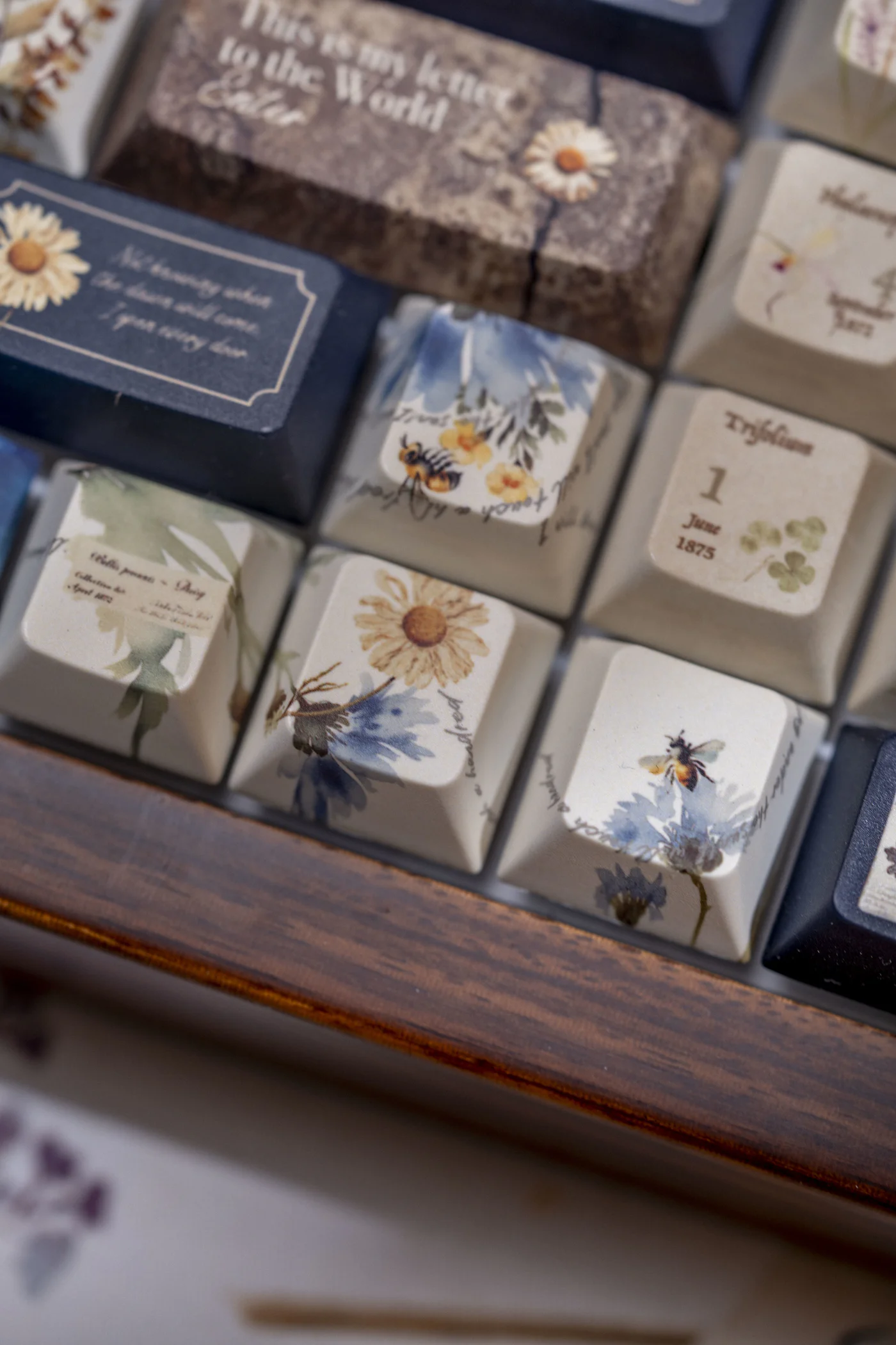 Emily Dickinson – Secret Garden | Cherry Profile | PBT+PC Keycap Set