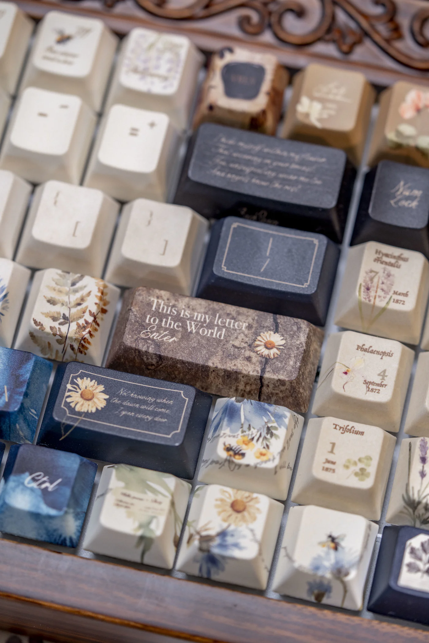 Emily Dickinson – Secret Garden | Cherry Profile | PBT+PC Keycap Set