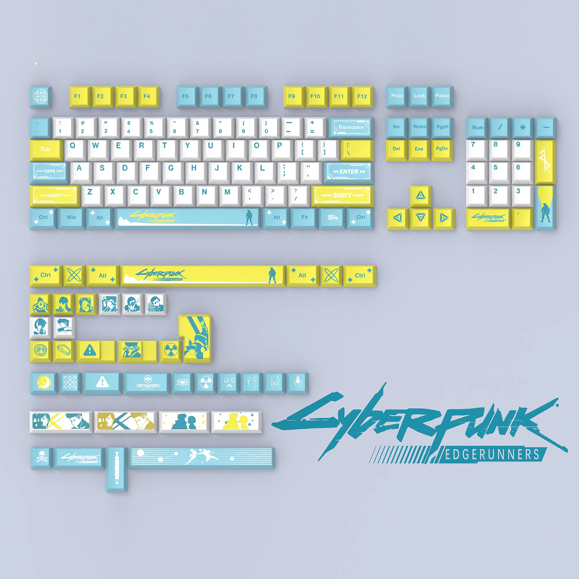 Cyberpunk: Edgerunners | Cherry Profile | PBT Keycap Set