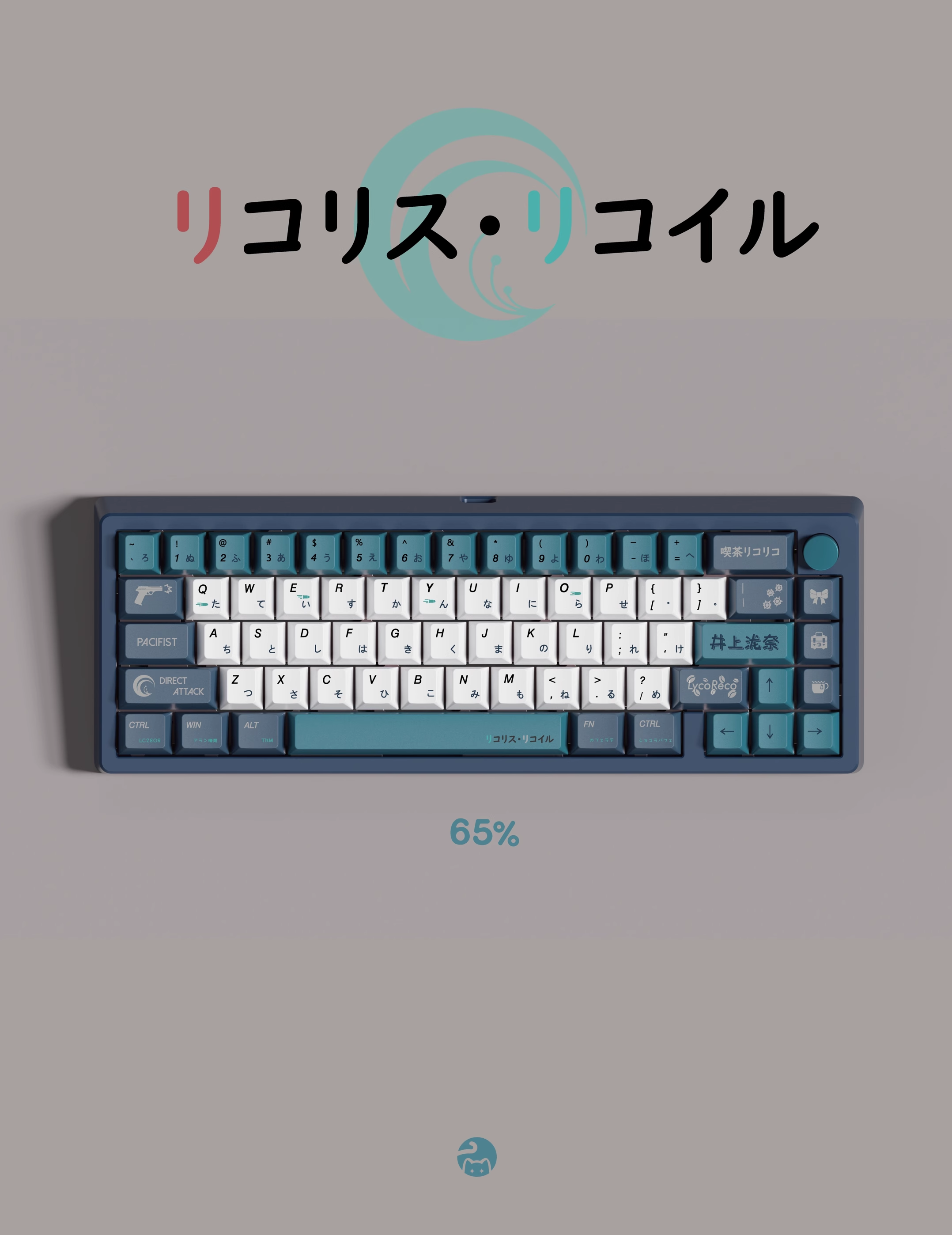 Lycoris Recoil – Chisato Nishikigi & Takina Inoue | Cherry Profile | PBT Keycap Set