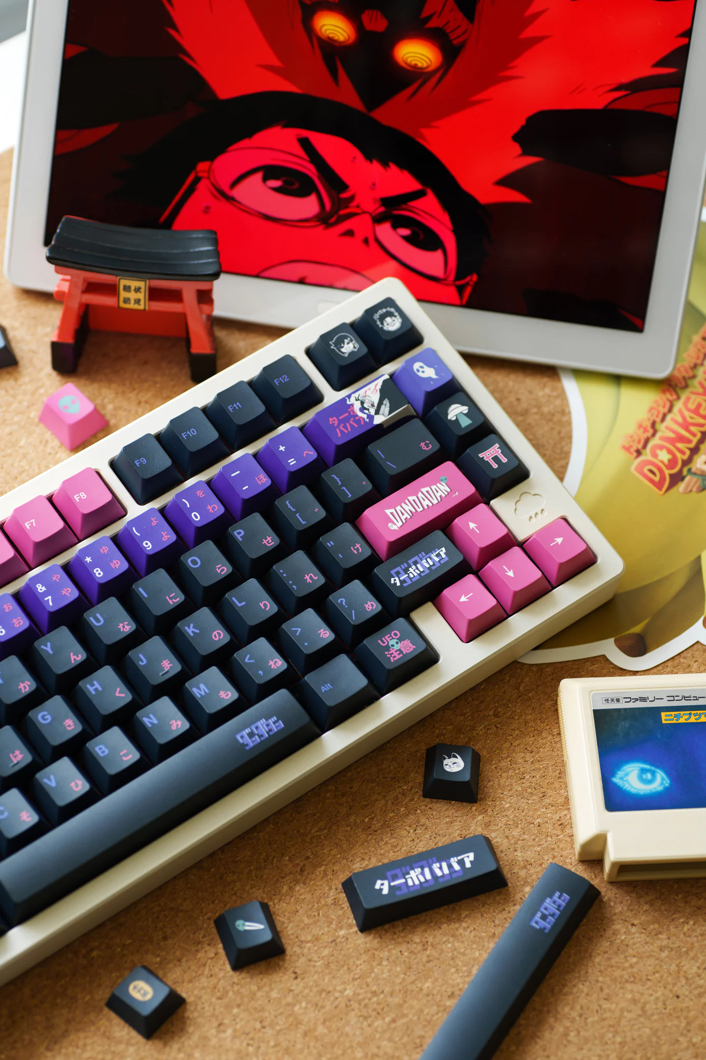 DANDADAN | Cherry Profile | Custom Black PBT Keycap Set