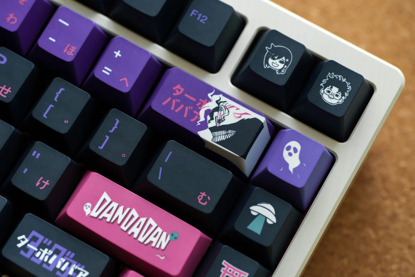 DANDADAN | Cherry Profile | Custom Black PBT Keycap Set