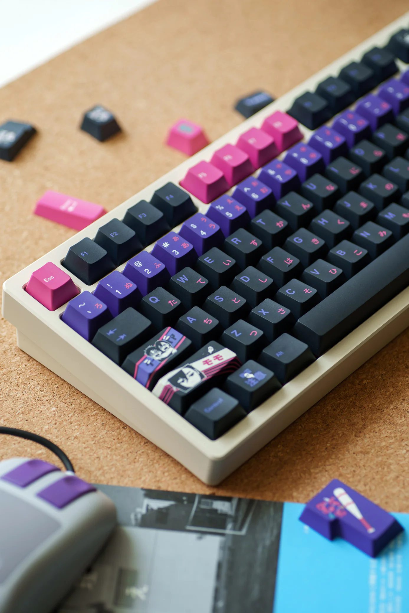DANDADAN | Cherry Profile | Custom Black PBT Keycap Set
