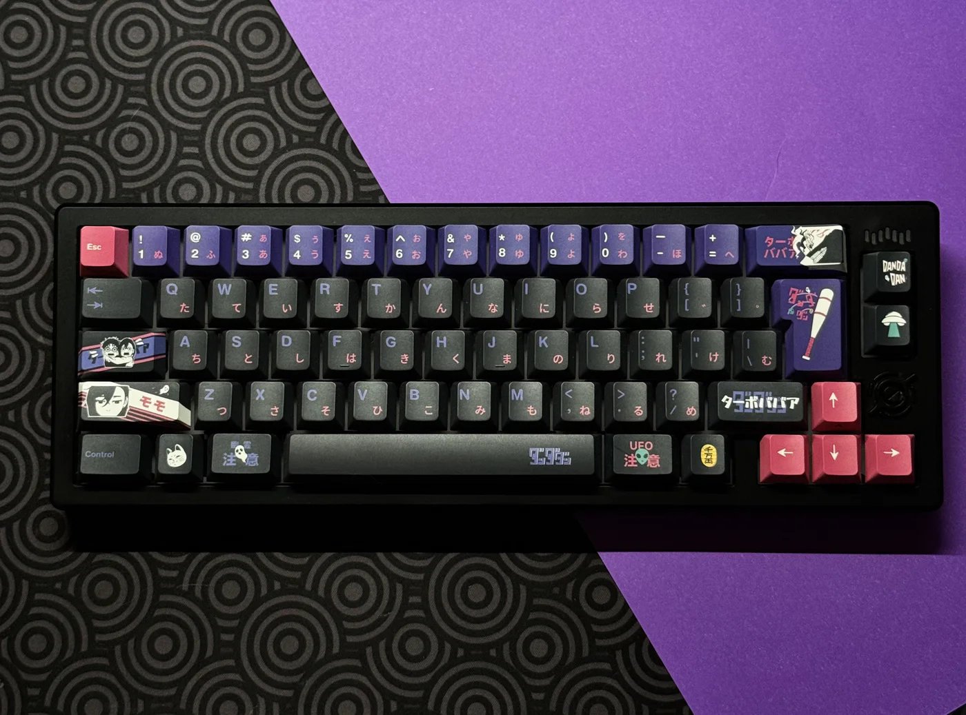 DANDADAN | Cherry Profile | Custom Black PBT Keycap Set