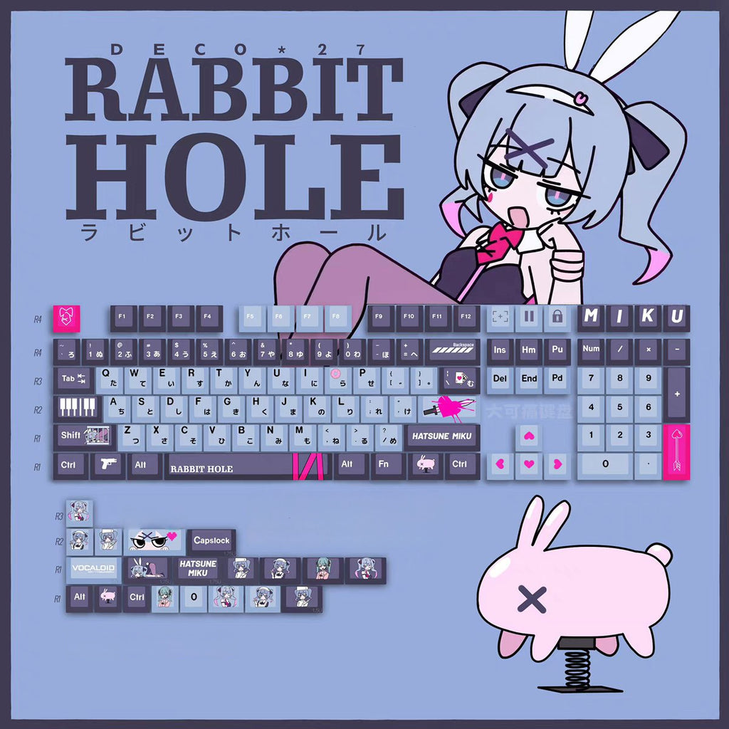Hatsune Miku – Rabbit Hole | Cherry Profile | PBT Keycap Set