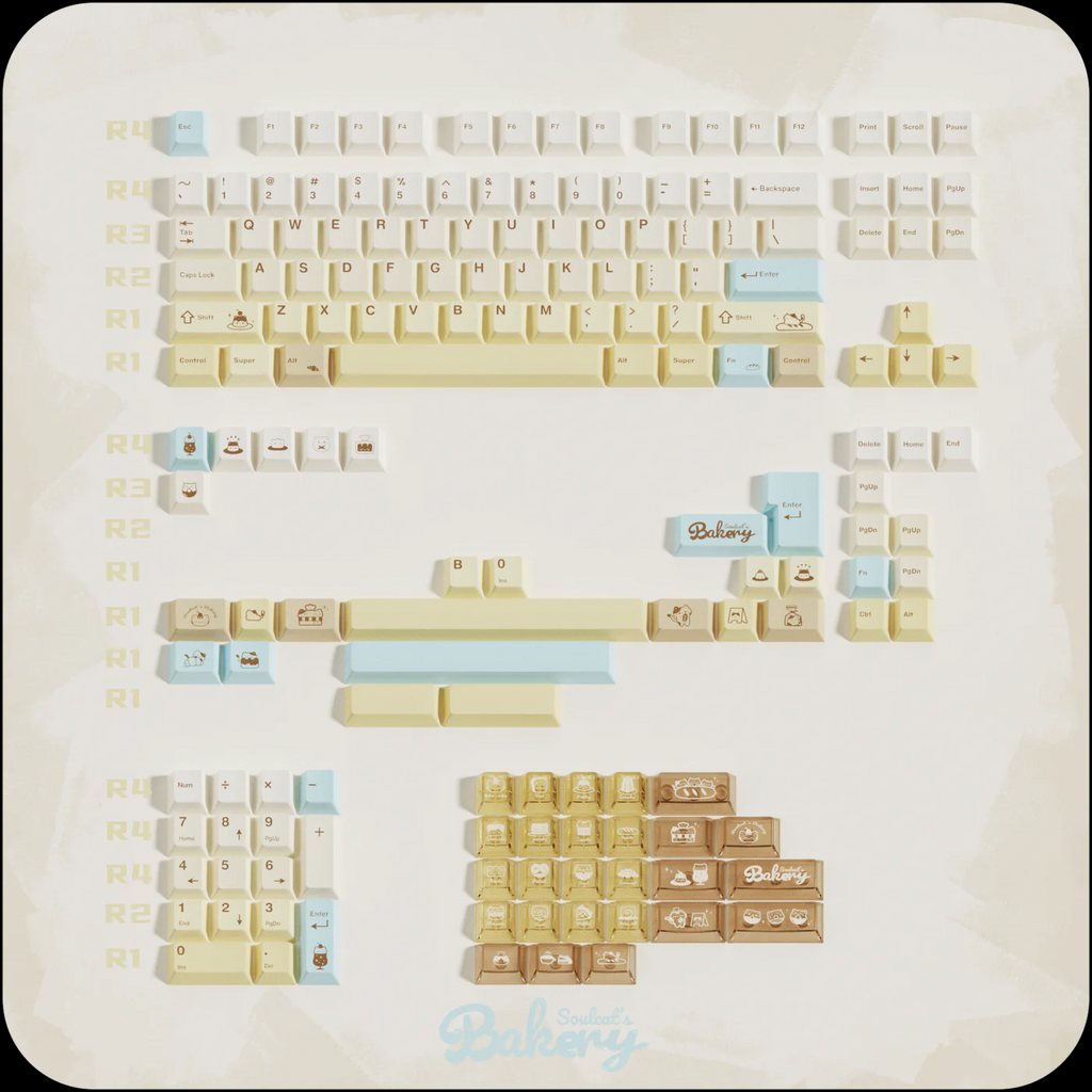 Bakery Cat | Cherry Profile | PBT+PC Keycap Set