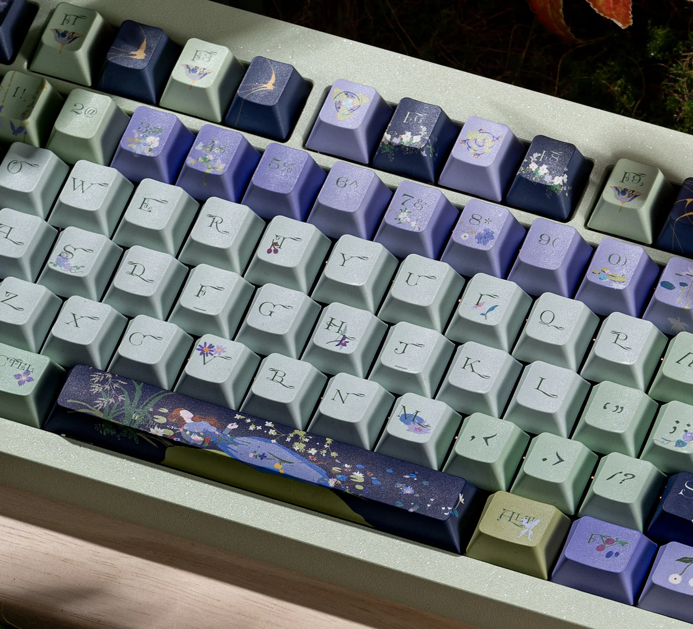 Ophelia in Water | Cherry / SOA Profile | PBT Keycap Set