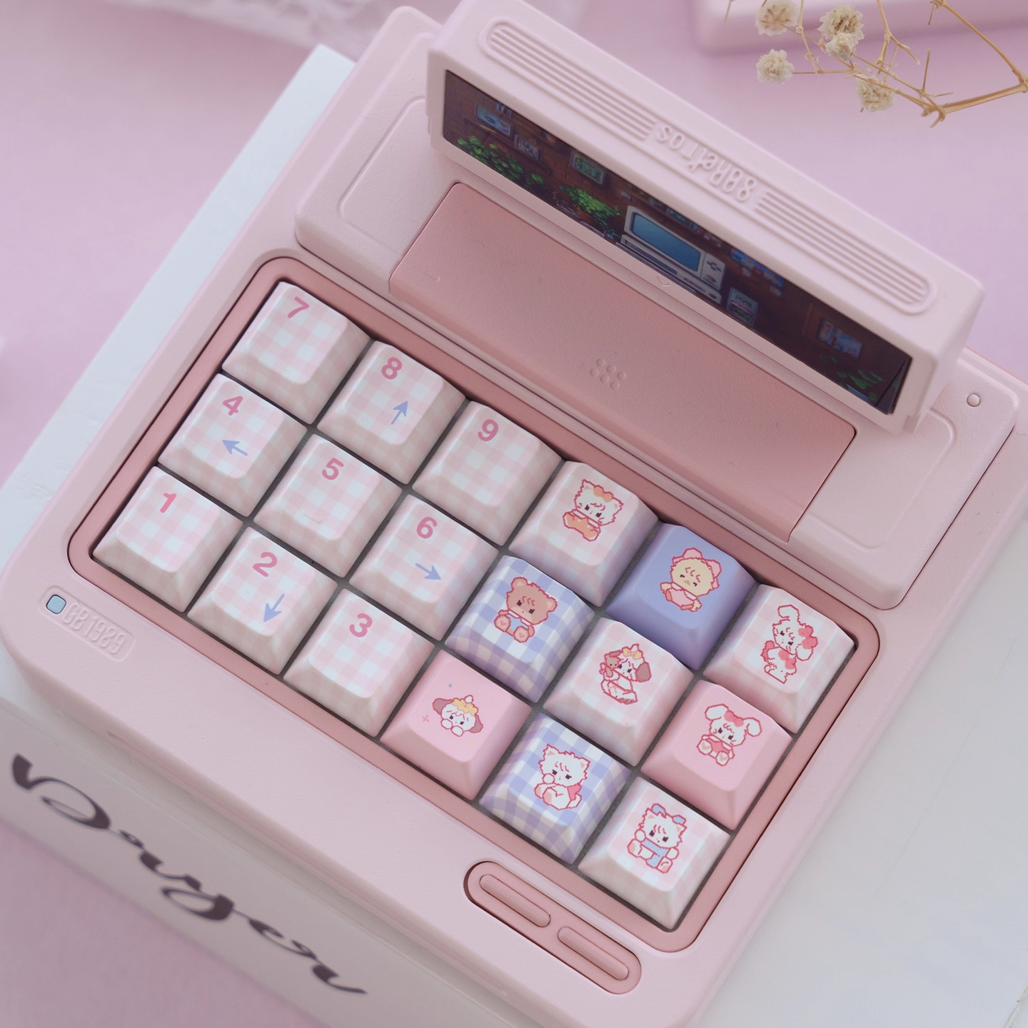Micco – Pink Plaid | Cherry / MOA Profile | PBT Keycap Set