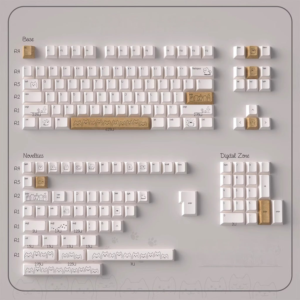 Dune Cat | Cherry Profile |  PBT Keycap Set