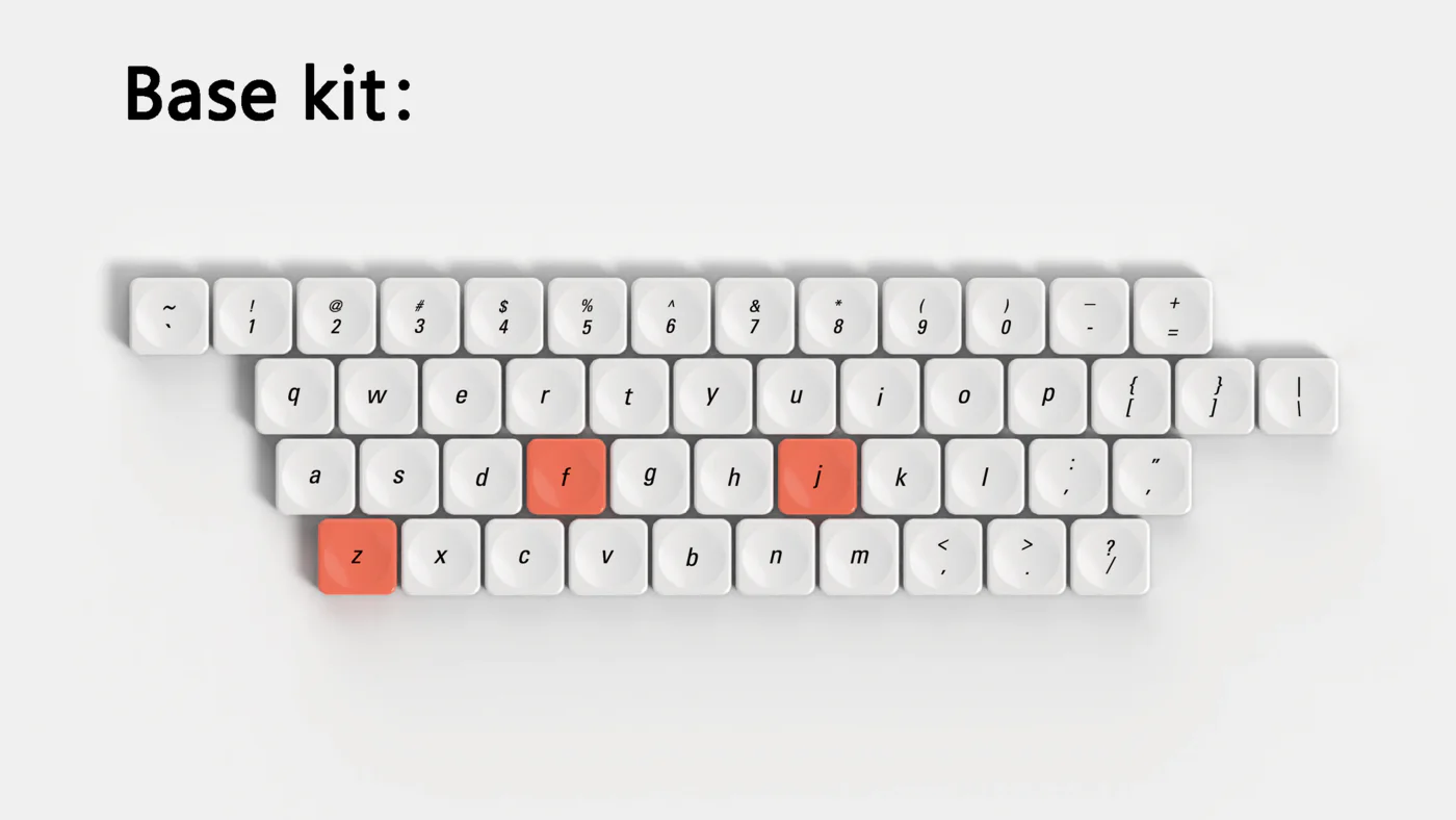 Time Low Profile PBT Keycap Set - for Low Profile Mechanical Keyboards (NuPhy, Keychron)