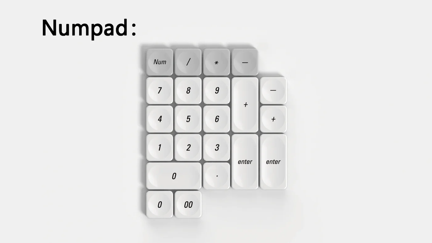 Time Low Profile PBT Keycap Set - for Low Profile Mechanical Keyboards (NuPhy, Keychron)