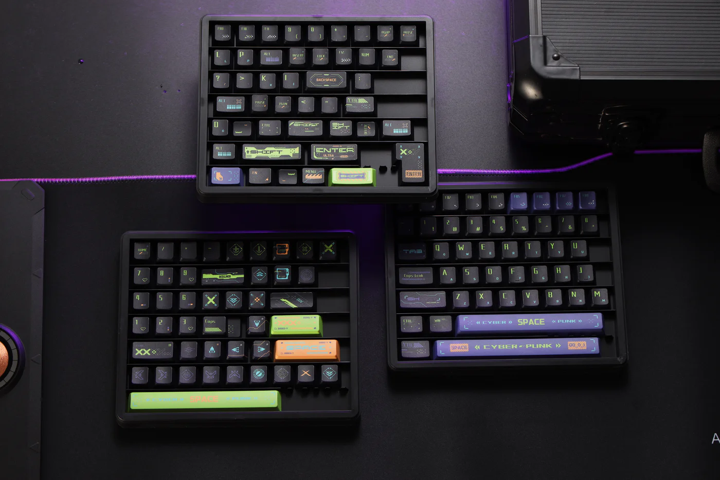 Cyberpunk – Dark Tide Pulse | Cherry Profile | Custom PBT Keycap Set