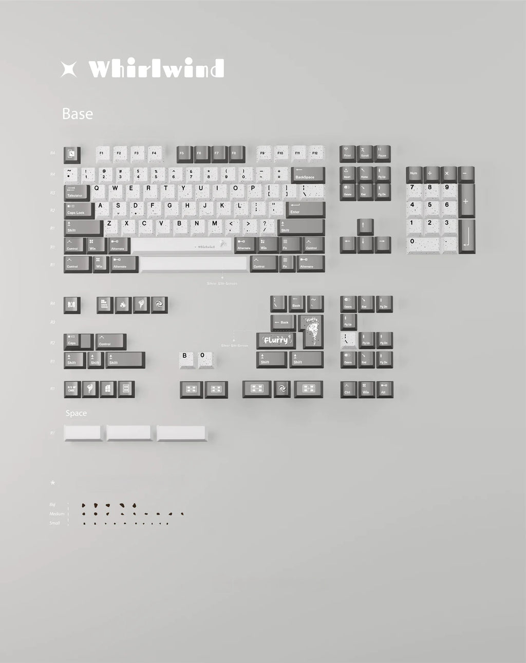 Little Whirlwind PBT Keycap Set - Cherry Profile for Wooting, ROG Azoth, Razer & Logitech G