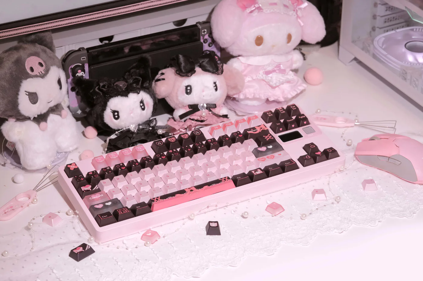 Lace Angel Nya | Cherry Profile | PBT+PC Keycap Set