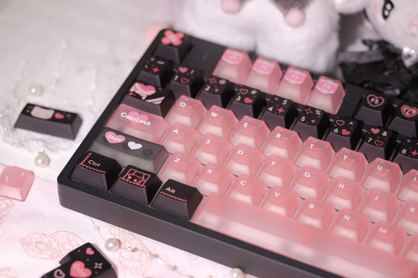 Lace Angel Nya | Cherry Profile | PBT+PC Keycap Set