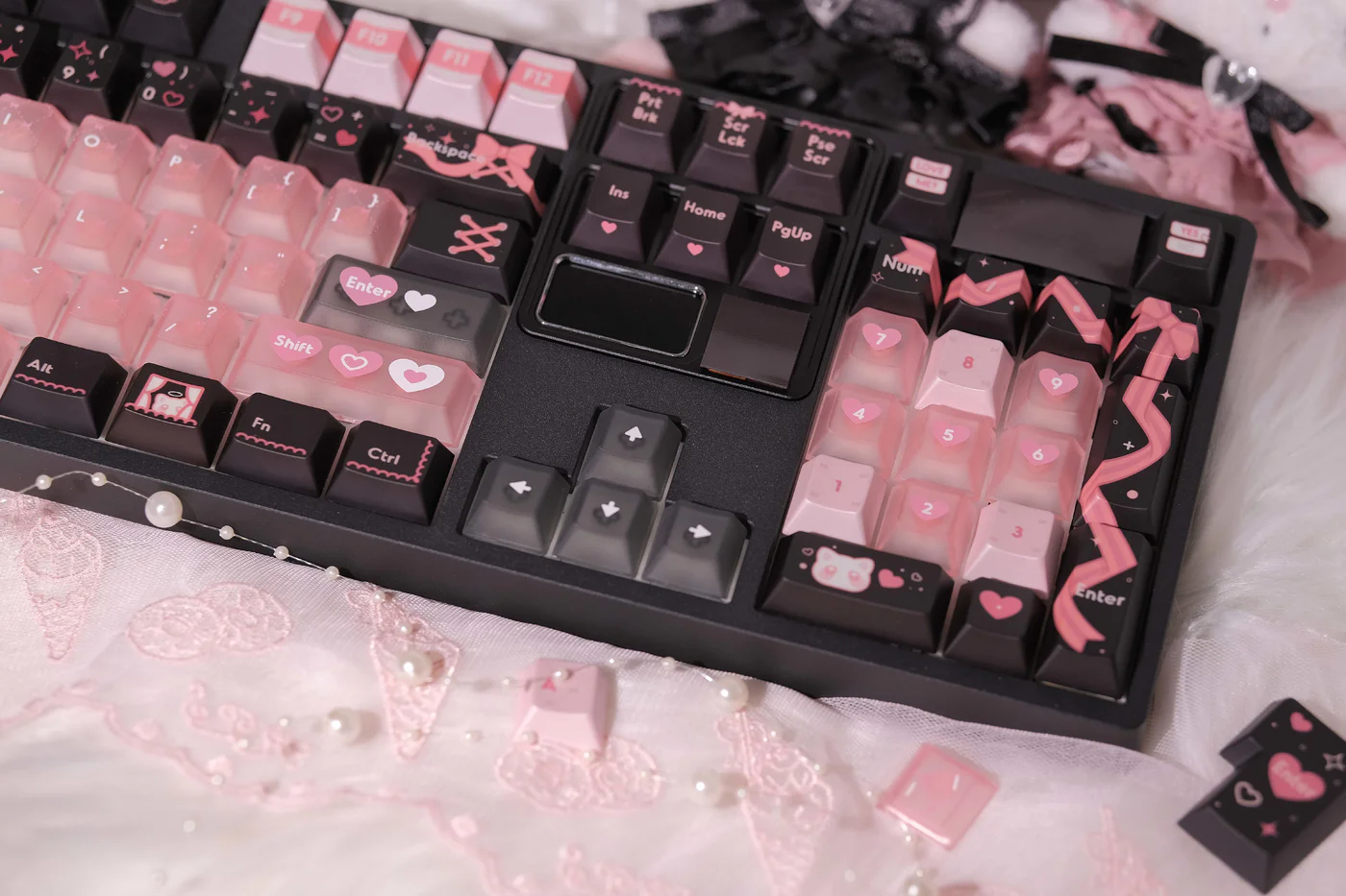 Lace Angel Nya | Cherry Profile | PBT+PC Keycap Set