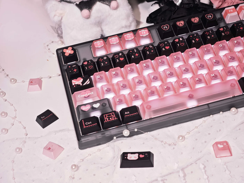 Lace Angel Nya | Cherry Profile | PBT+PC Keycap Set