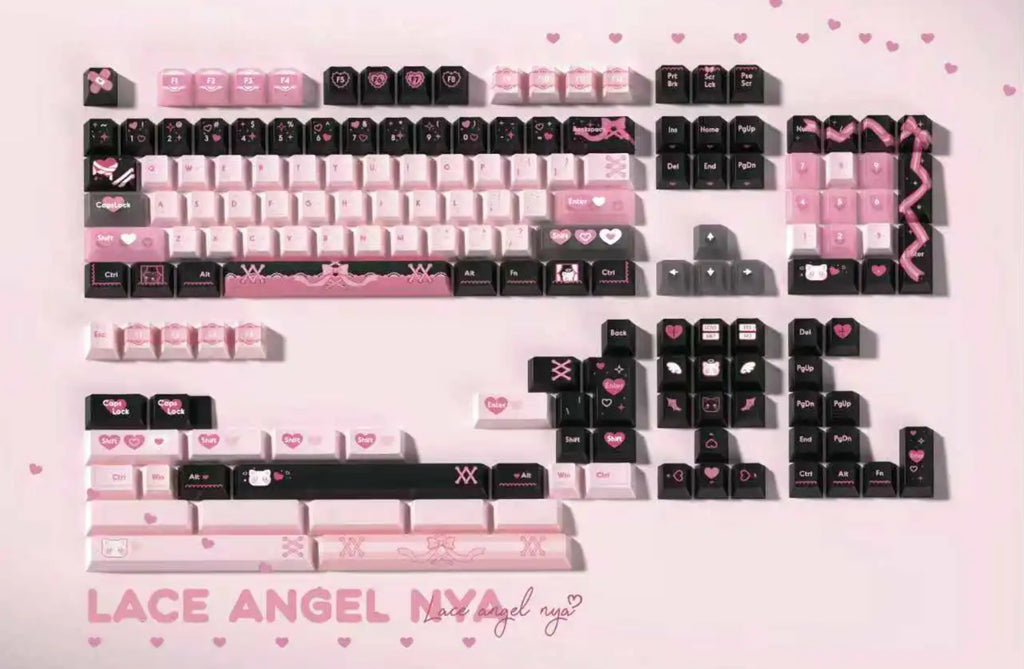 Lace Angel Nya | Cherry Profile | PBT+PC Keycap Set