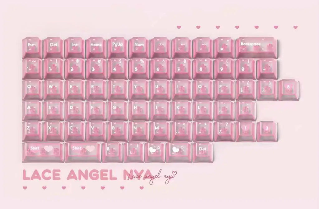 Lace Angel Nya | Cherry Profile | PBT+PC Keycap Set