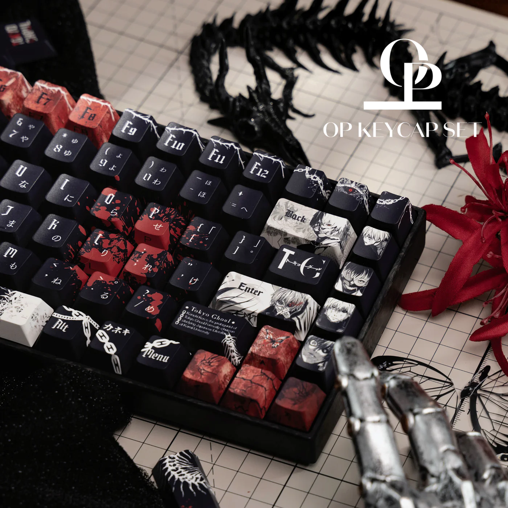 Kaneki Ken – Tokyo Ghost | Cherry Profile | PBT Keycap Set