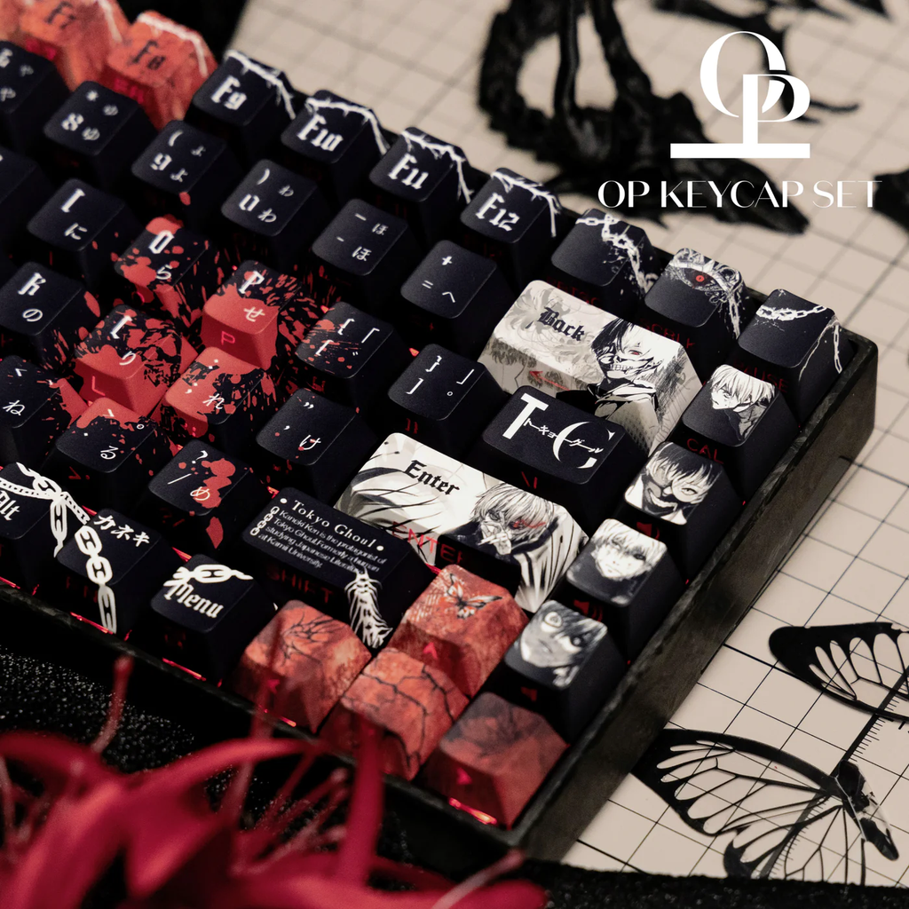 Kaneki Ken – Tokyo Ghost | Cherry Profile | PBT Keycap Set