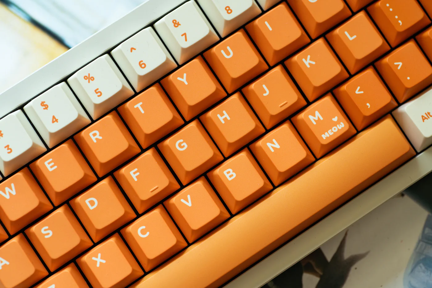 Orange Cat | Cherry Profile | PBT Keycap Set