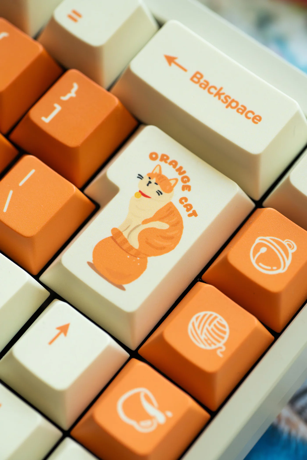 Orange Cat | Cherry Profile | PBT Keycap Set
