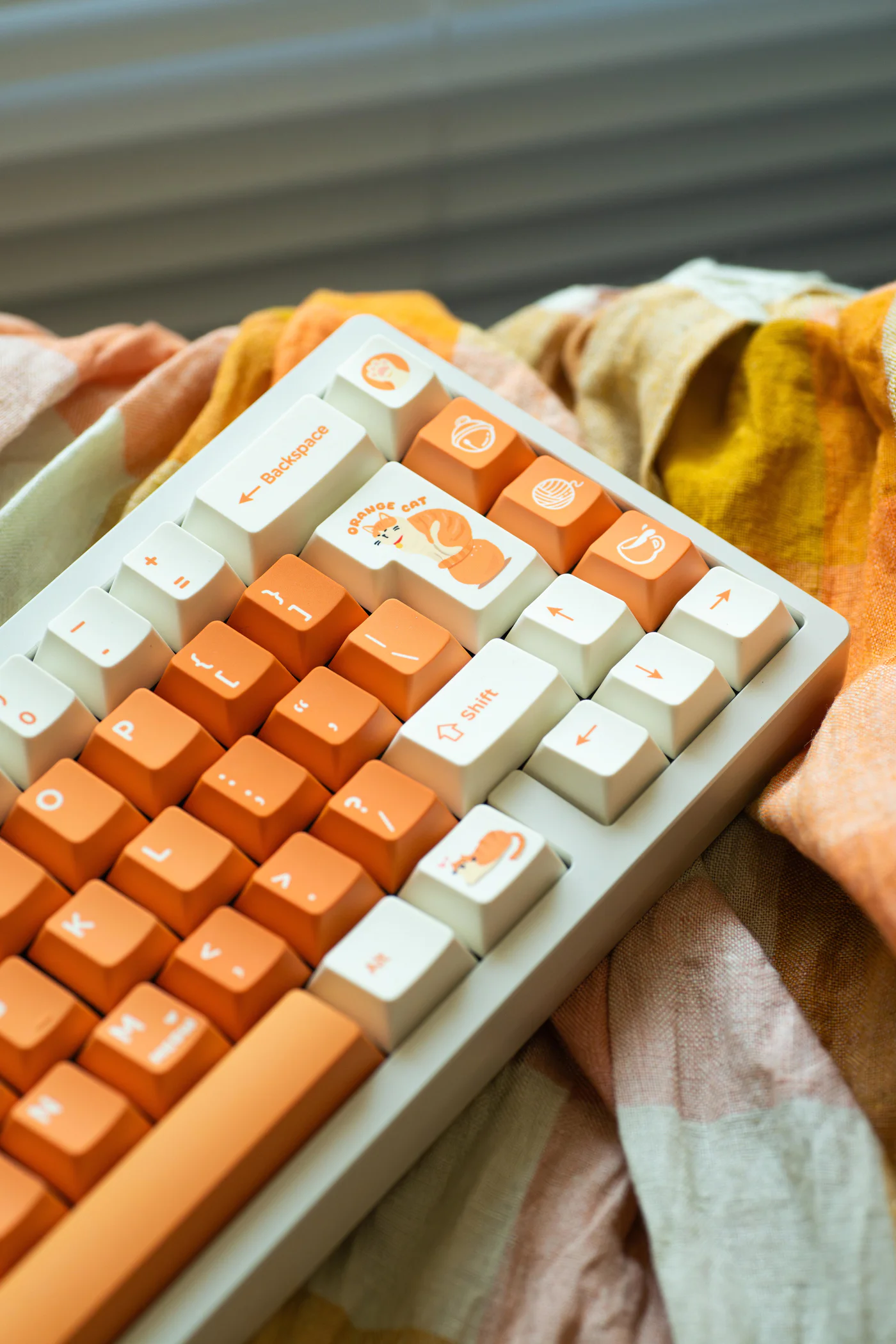 Orange Cat | Cherry Profile | PBT Keycap Set