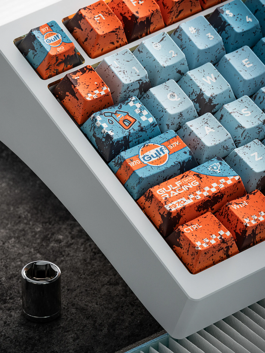 Porsche 917K – Gulf Livery | Cherry Profile | PBT Keycap Set