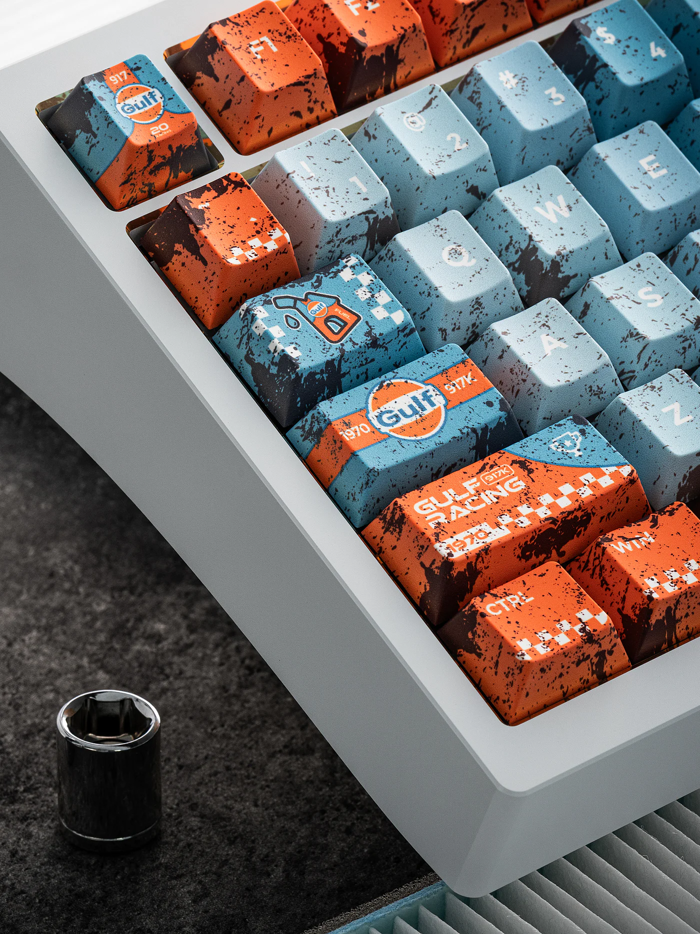 Porsche 917K – Gulf Livery | Cherry Profile | PBT Keycap Set