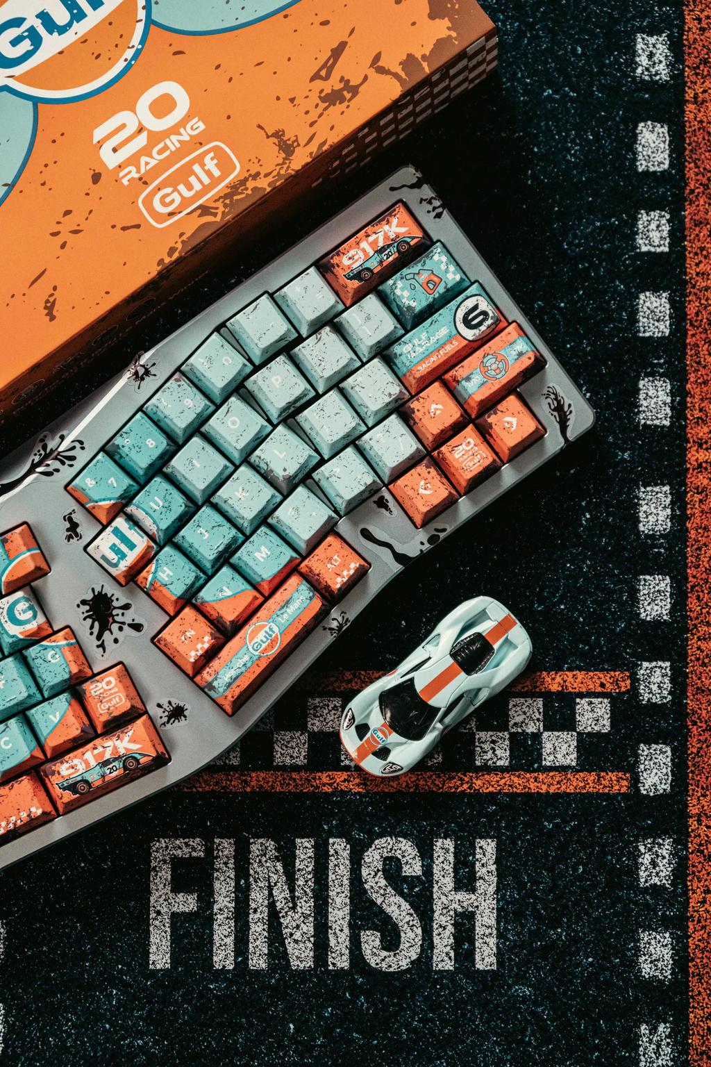 Porsche 917K – Gulf Livery | Cherry Profile | PBT Keycap Set