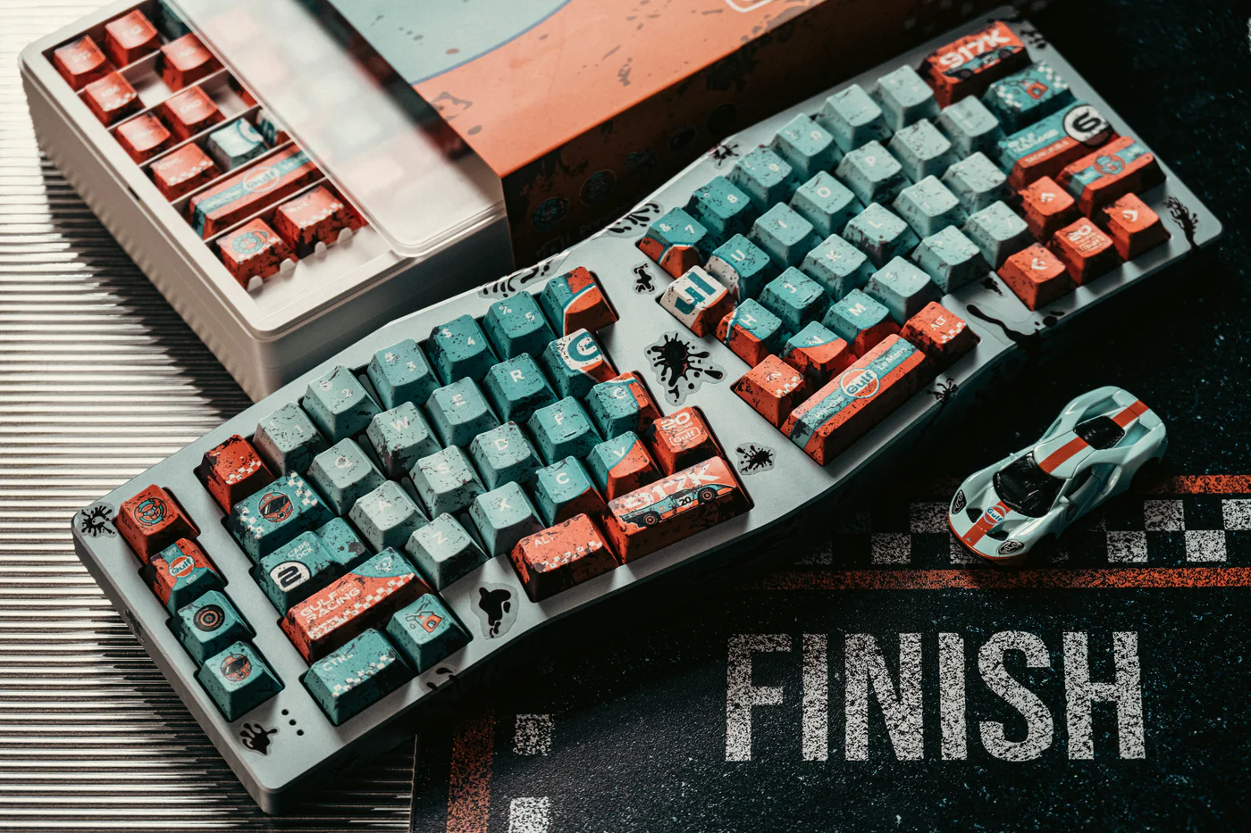 Porsche 917K – Gulf Livery | Cherry Profile | PBT Keycap Set